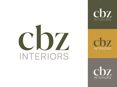 cbz interiors branding color palette logo typography