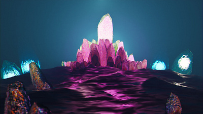 Crystal Land 3d 3d art 3d artist ae cinema4d design graphic illustration