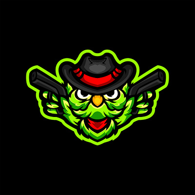 owl cowboy mascot e sport logo cowboy design dribbble illustration owl sheriff vector