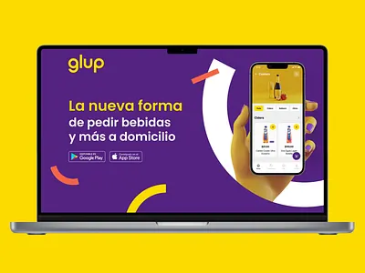 Glup Application Landing Page 3d advertising animation beer branding design graphic design heineken identity illustration interface landing page logo motion graphics ui user experience ux web web design web marketing