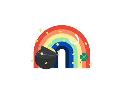 St Pattrick's Day illustration aligners clover coins dentures digital illustration festive fun gold happy holidays irish holiday leprechaun pot of gold rainbow spot illustration st patricks day
