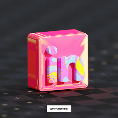 Linkedin 3d Color full Logo 3d art 3d artist 3d modeling 3dlogo blender branding cgi colors design icon linkedin logo modeling photoshop render rendering