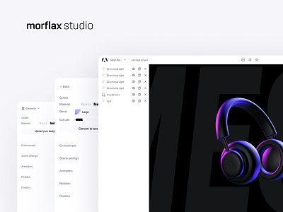 Morflax Studio 3D Toolset 3d 3d animation 3d constructor 3d design tool 3d editor 3d illustrations 3d ui animation graphic design motion graphics ui uiux
