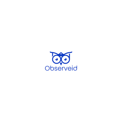 Binocular-owl logo / OD monogram binocular eyes glasses logo monogram logo observe od owl