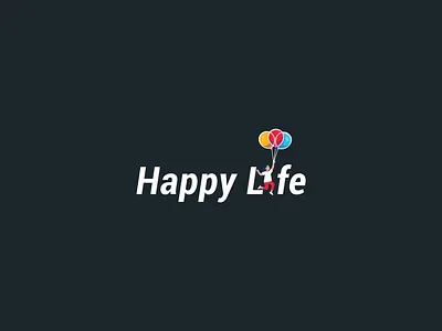 Happy Life branding design iconic logo minimal