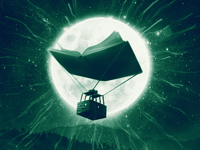 Escapism baloon book photomanipulation thumbnail youtube