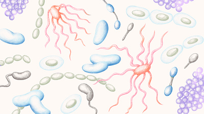 Microbes design illustration pattern science