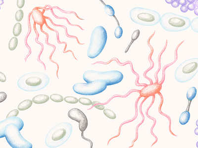 Microbes design illustration pattern science