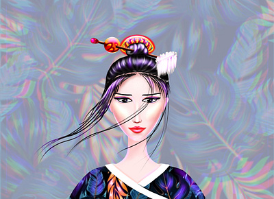 Woman girl art artwork avatar design fashion flower flowers girl graphic graphic design illustration procreate sketch woman