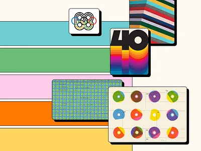 Mood board for upcoming card collection 60s brand design branding illustration inspiration karel martens lance wyman mood board moodboard olympics pattern retro vintage