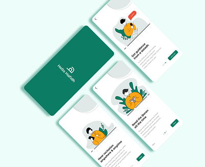 Hello Hafidz Mobile App Onboarding Screen app branding design illustration ui ux web