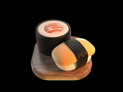 sushi icon 3d art