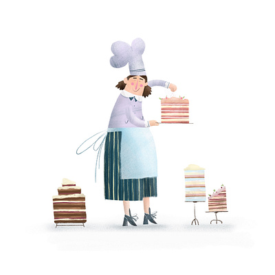 Pastry queen chef table illustration pastry procreate web