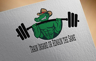 Train Insane or Remain the Same 2d 3d branding design fitness logo gym logo illustration logo logo design typography