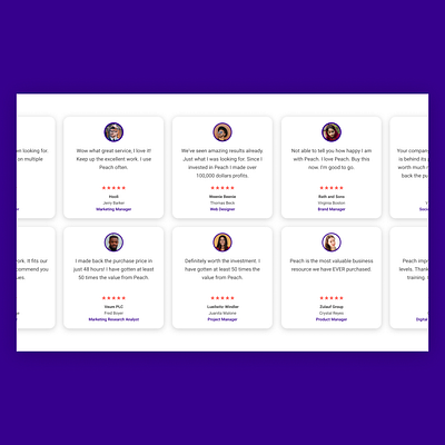 Daily UI 039 Testimonials daily 100 challenge dailyui dailyuichallenge design designinspiration figma ui uidesign uiux webdesign