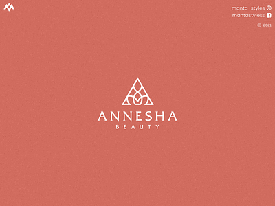 Annesha Beauty animation app branding design icon illustration letter logo logomaker minimal typography ui ux