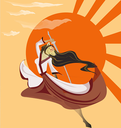 Amaterasu illustration vector