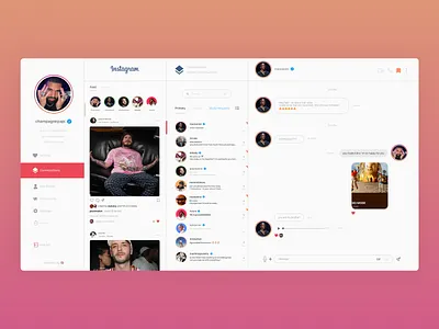 Instagram Desktop UI dailyui design design art designing desktop illustrator instagram post uix