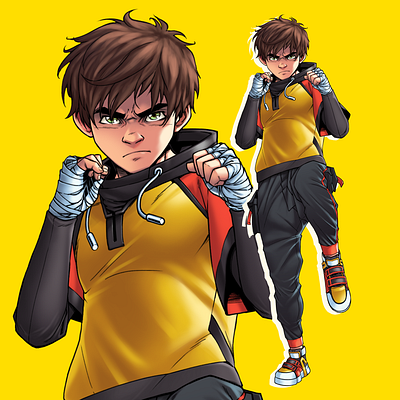 Fight! anatomy anime character design comic comic book cover art design graphic novel illustration