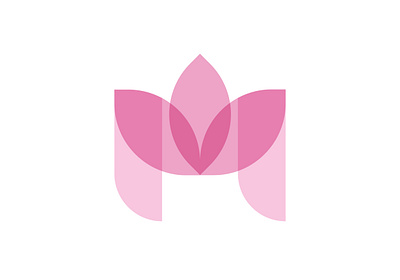 M lotus brand identity branding business colorful concept design flat design flat logo graphics logo logo design minimalist logo modern modern logo overlapping typography