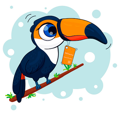 Toucan animals character childrens illustration cute cute animal cute art cute illustration illustration toucan vector vector illustration vectorart