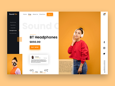 SoundOn shop for Audio Devices app design minimal ui ui design ui designer uidesign uiux web website