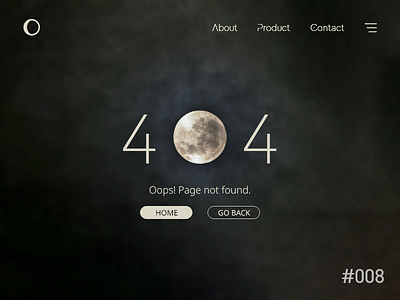 Daily UI #008 - 404 Page daily ui dailyui ui web