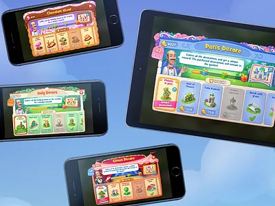 GUI for Gardenscapes gui icon mobile games ui ui design windows