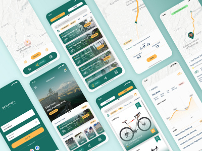Bike Route & Shop App - Bikelance+ app bike bikeshop design route ui