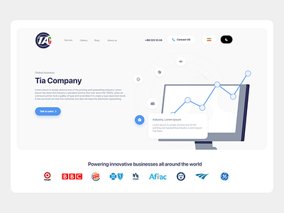 Tia call to action chart illustraion landingpage monitor