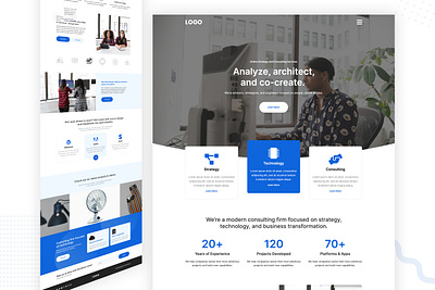 Online Strategy Consultancy Service Web Landing Page UI Design C consultancy ui web design webdesign website website landing page