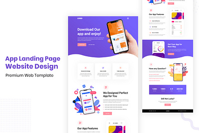 App Landing Web page Concept app landing page design ui web landing page