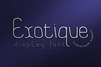 Exotique branding card design elegant feminine font handwritten lettering type typography