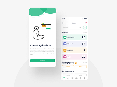 👷🏽Contract Analytics App #04 chips clean component creative design filter home page home screen design input input box list minimal onboard page screen section splash screen ui ux welcome