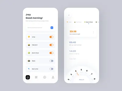 Smart home app design icon tab ui ux