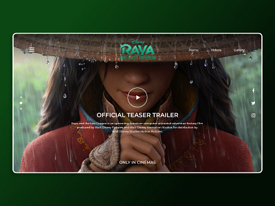 Raya And The Last Dragon web landing page dark disney disney world graphic design green landing page landing page design landing page ui movie movies ui ui design uidesigner uiux ux uxdesign web landing page web ui website website design