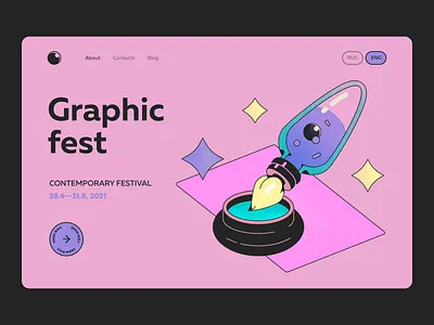 Graphic fest / Magic brush illustrations brush clean clean illustration clean ui contemporary creative ui creative web event design fantastic festival graphic illustration mainpage perfect colors perfect pixel ui vector vector art vector illustration web