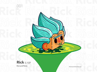 #001 Rick C-137 adobe illustrator artwork design fanart illustration rick sanchez rickandmorty vector