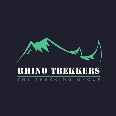 Rhino Trekkers (Trekkers group logo design) art branding design icon illustration illustrator logo minimal photoshop vector