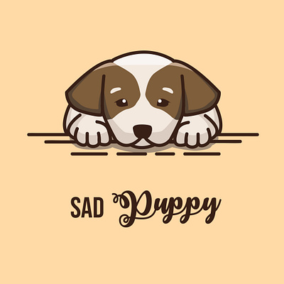 sad puppy art design graphic design illustration illustrator vector