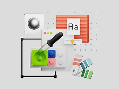 WIP - new 3d illustration kit constructor design download illustration