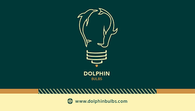 Dolphin Bulb visiting card front art branding design graphic design illustration illustrator logo vector vistingcard