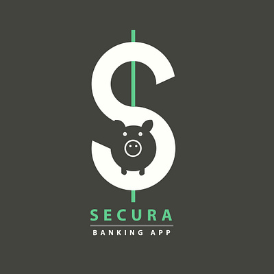 SECURA banking app (dark bg logo ) branding design graphic design icon illustration illustrator logo ui vector web