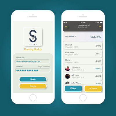 Neumorphic mobile App Ui for Secura Banking app app branding design neumorphic ui ux web