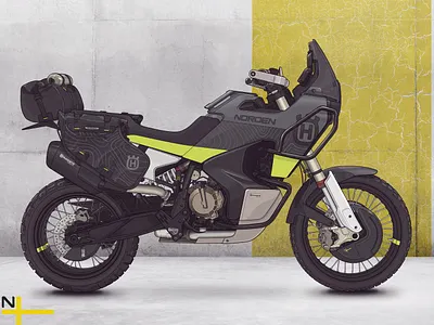 Husqvarna Norden 901 - Illustration bike husqvarna illustration linework motorcycle norden norden 901 offroad