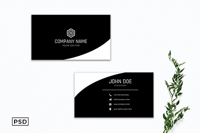 Free Black Modern Minimalist Business Card Template business card clean clean creative colorful company corporate creative design graphic horizontal media modern new new year nice paste personal print print ready