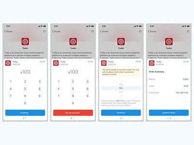 Investment Page [Edit Amount] app bottom sheet finance investing ios keyboard product product design ui ui design ux ux design