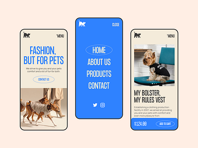 Buddy's Website blue brand branding brands buddy clean clothing design doggy dogs flat pastel pet pink ui ux