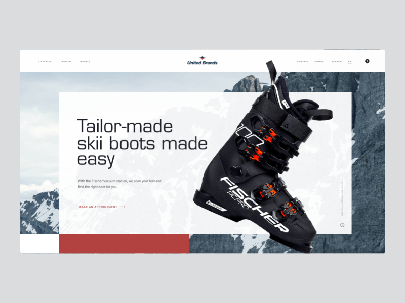 eCommerce sports landing page animation branding design ecommerce landing page layout sports sports branding typography ui visual design web