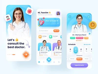 Medical Mobile App app design app ui appointment app clinic doctor app doctor appointment health app health care health care app hospital imran medical medical app medical care medicine medicine app minimal patient patient app user experience